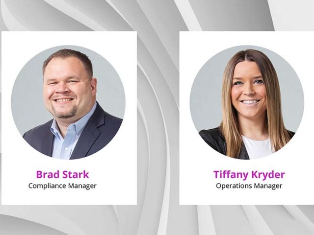 Brad Stark, Compliance Manager, and Tiffany Kryder, Operations Manager