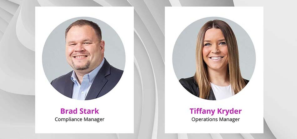 Brad Stark, Compliance Manager, and Tiffany Kryder, Operations Manager